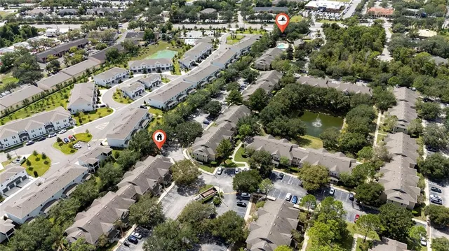 an aerial view of a city