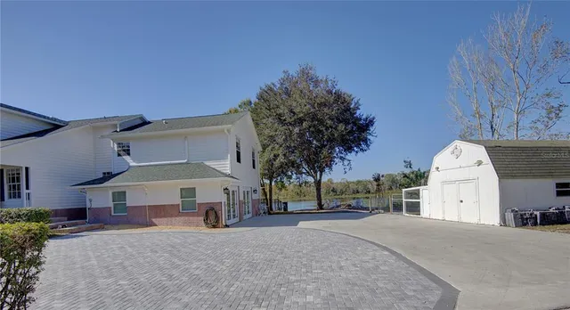 a view of lake with outdoor space