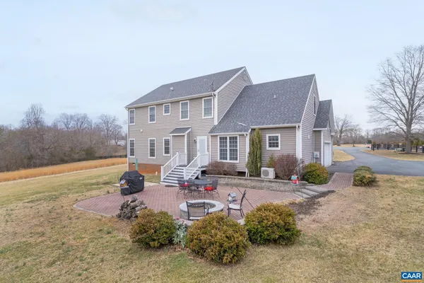 a view of balcony with wooden floor