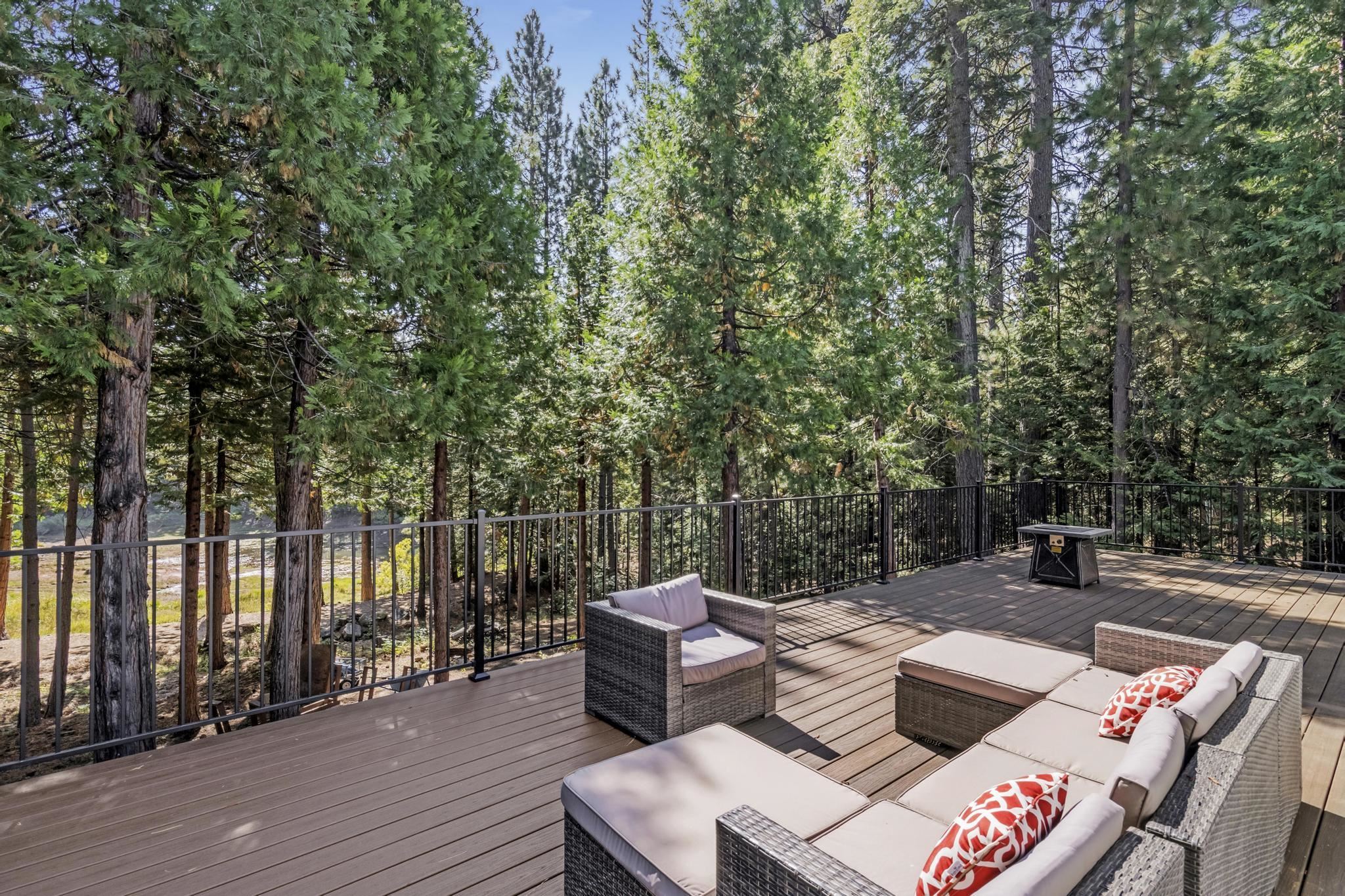 41158 Skyline Drive Emigrant Gap, CA 95715 - Photo 19 of 21 a view of backyard with seating area and trees