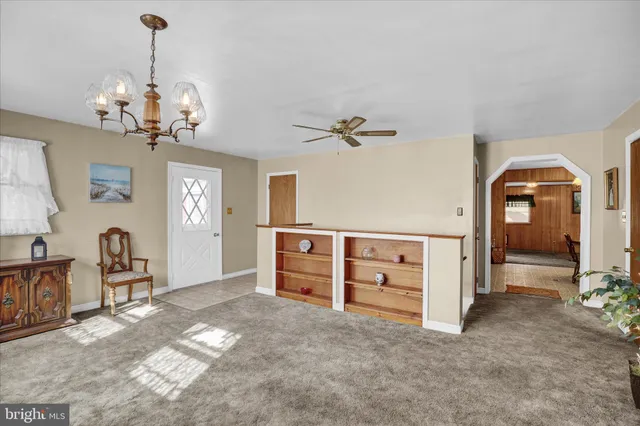 a view of a livingroom with a window