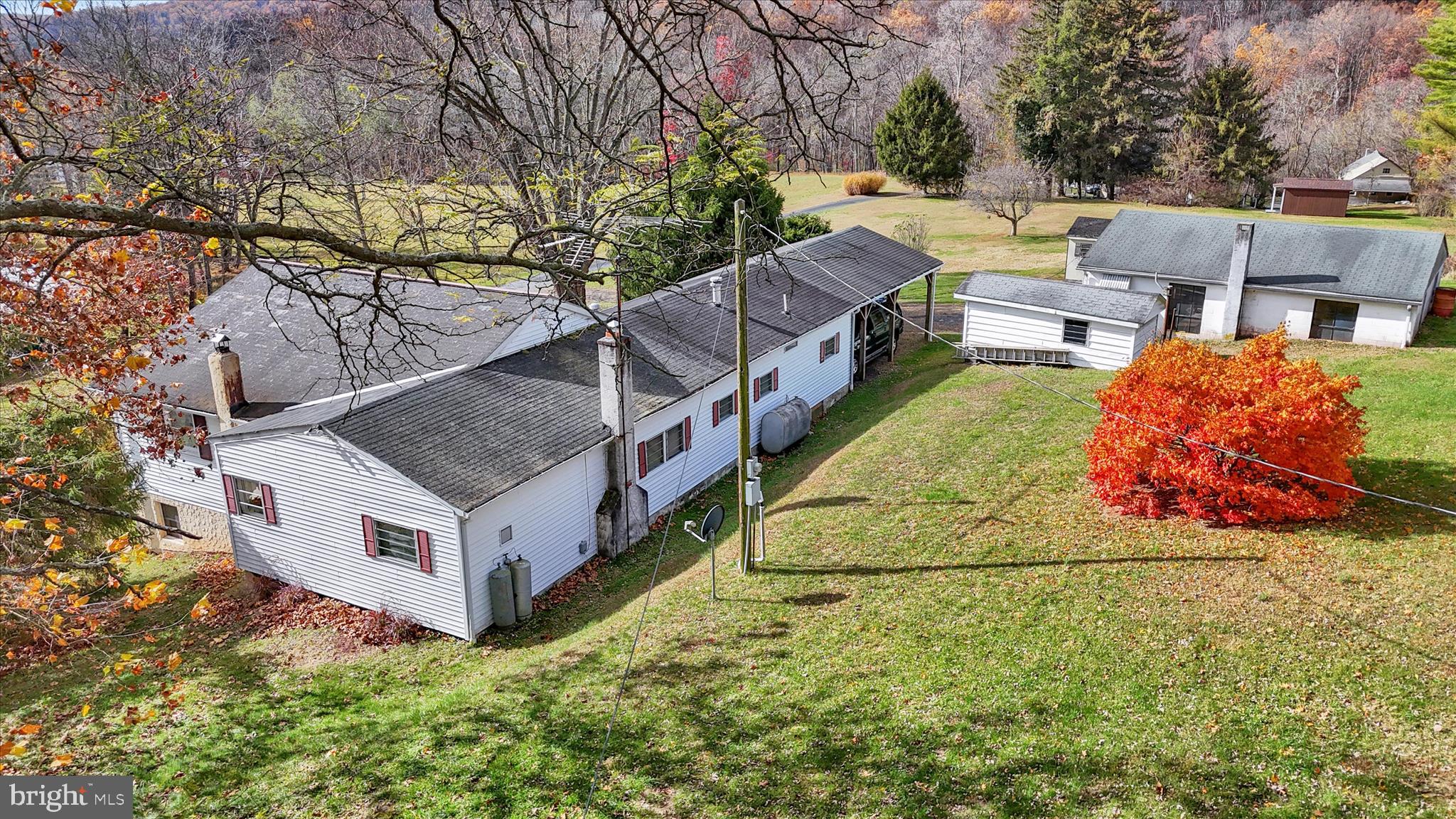 70 Mullen Road Birdsboro, PA 19508 - Photo 38 of 38 a aerial view of a house with swimming pool and sitting area