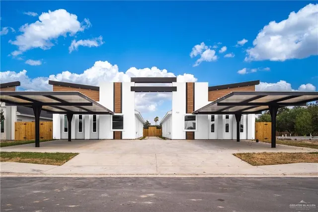 a view of a building with a street