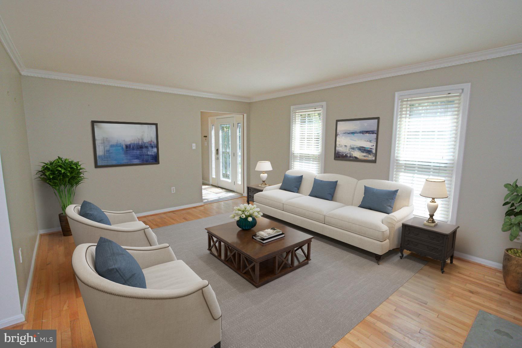 1908 Rainbow Drive Silver Spring, MD 20905 - Photo 6 of 14 a living room with furniture and a potted plant