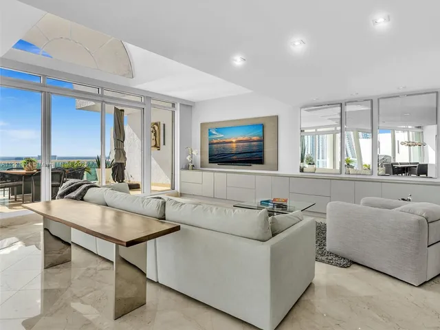 a view of balcony with ocean view