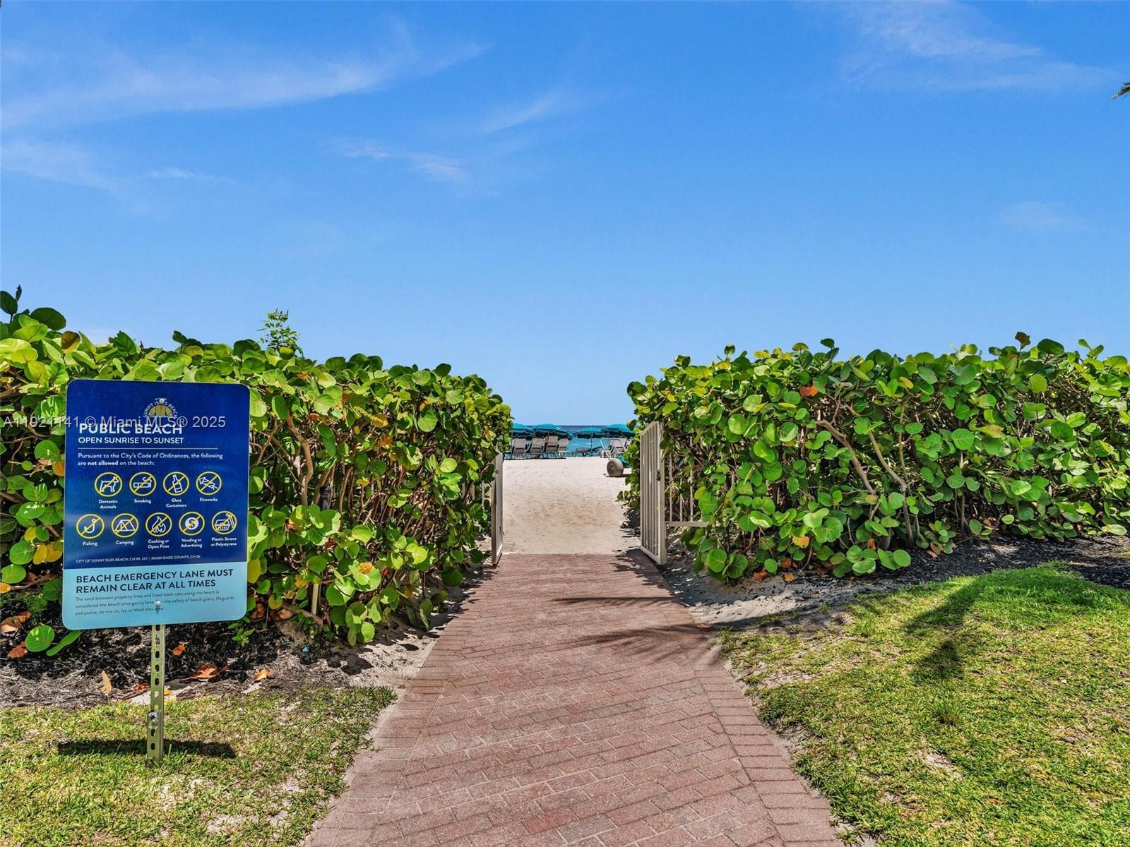 16500 Collins Avenue, Unit PH54 Sunny Isles Beach, FL 33160 - Photo 95 of 97 a view of a pathway with a park