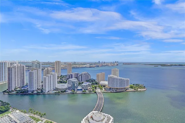 a view of a city with tall buildings