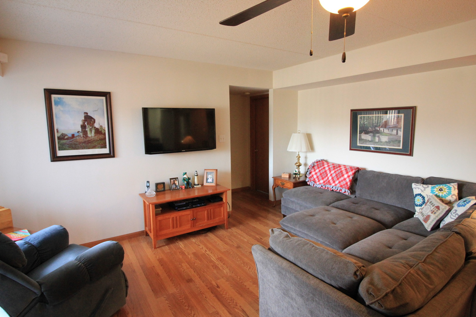 18136 Rita Road, Unit 1A Tinley Park, IL 60477 - Photo 9 of 19 a living room with furniture and a flat screen tv