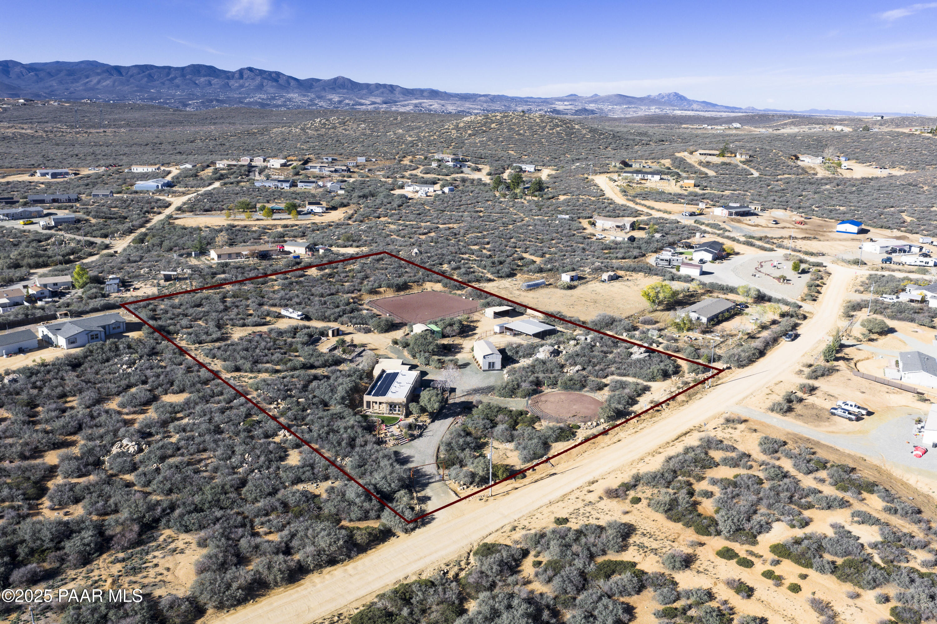 760 Yarber Wash Road Dewey, AZ 86327 - Photo 20 of 66 an aerial view of residential houses with outdoor space