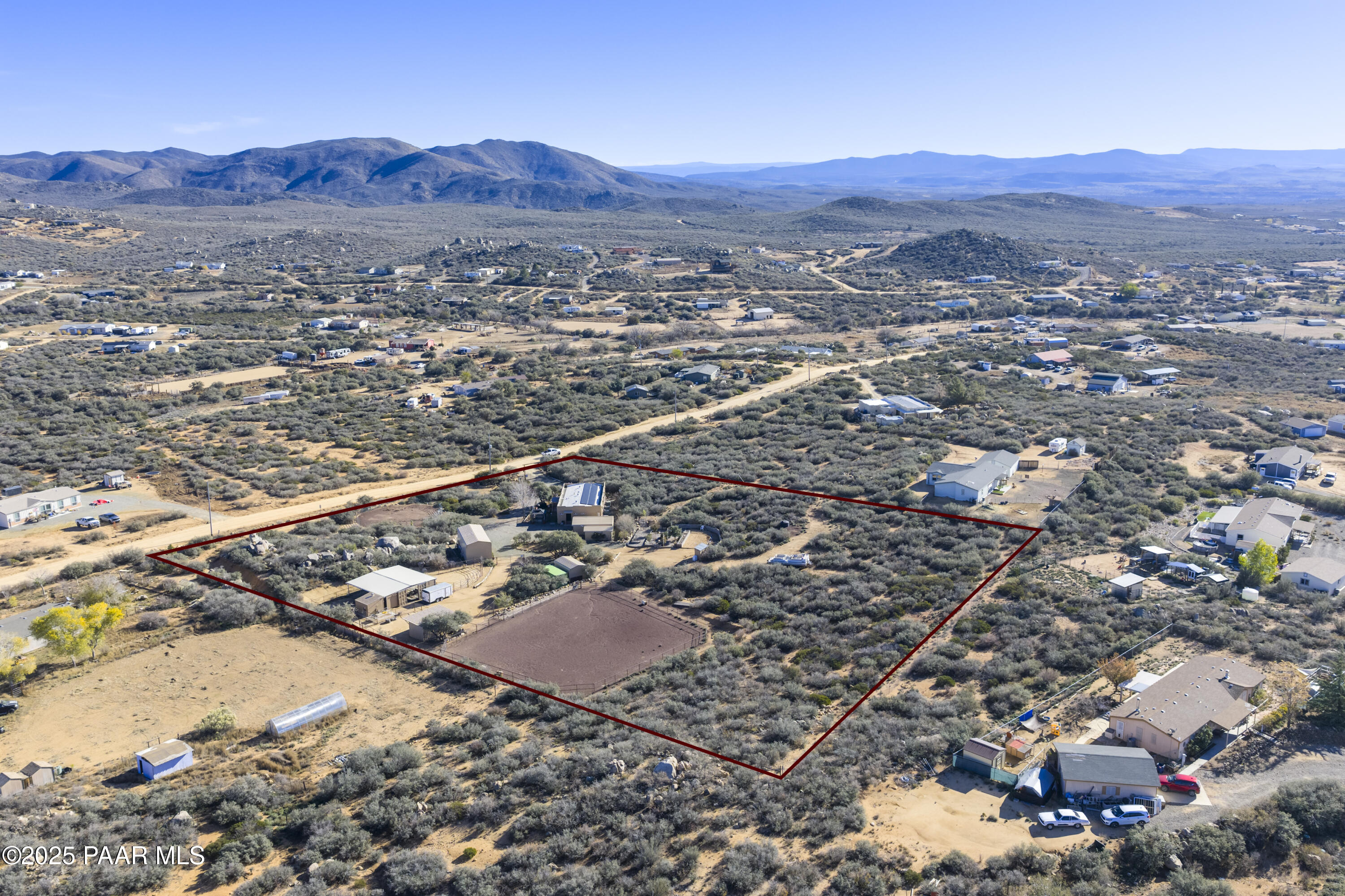 760 Yarber Wash Road Dewey, AZ 86327 - Photo 22 of 66 an aerial view of residential house and green space