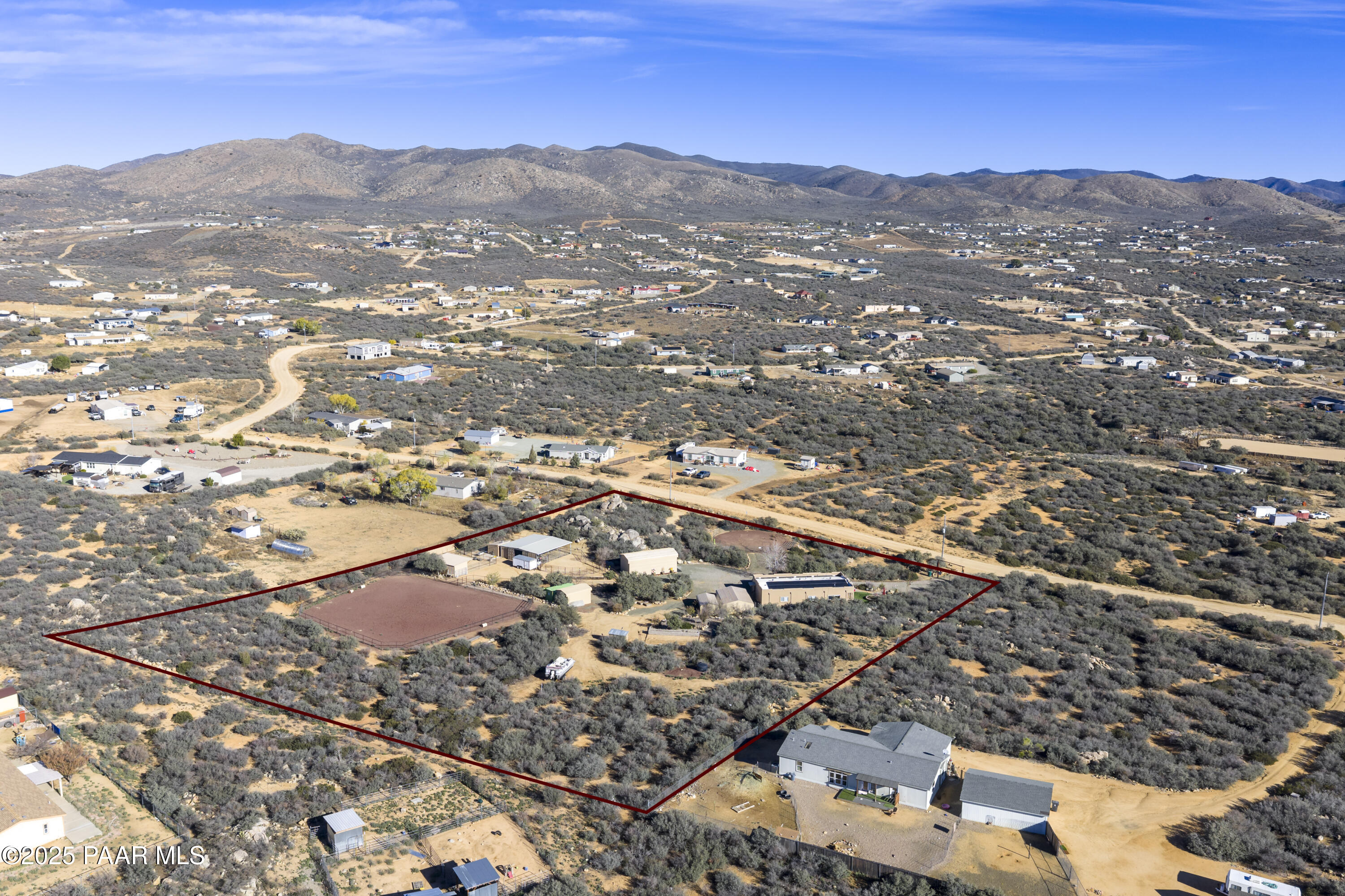 760 Yarber Wash Road Dewey, AZ 86327 - Photo 23 of 66 an aerial view of residential houses with outdoor space