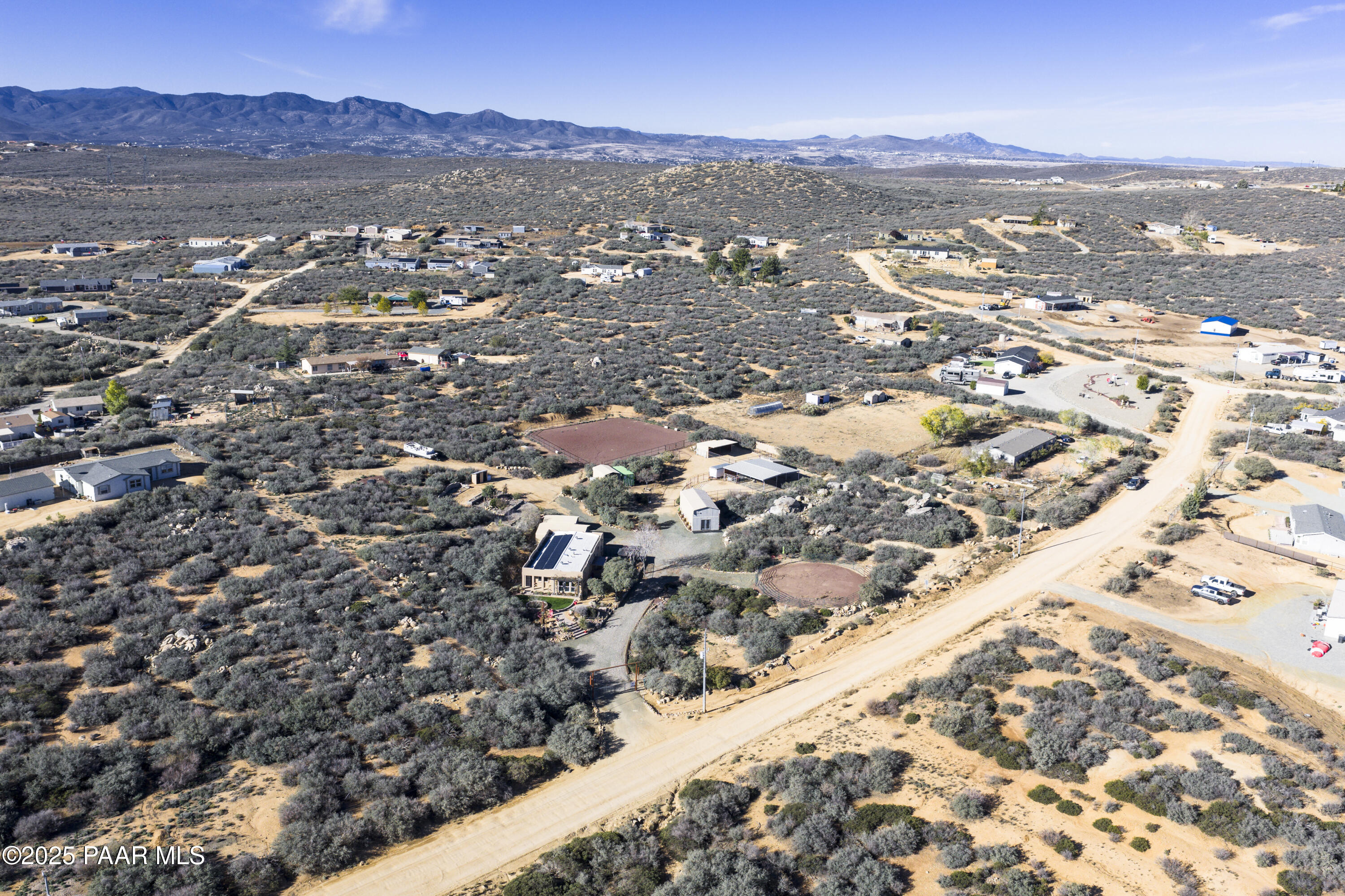 760 Yarber Wash Road Dewey, AZ 86327 - Photo 24 of 66 an aerial view of residential houses with outdoor space