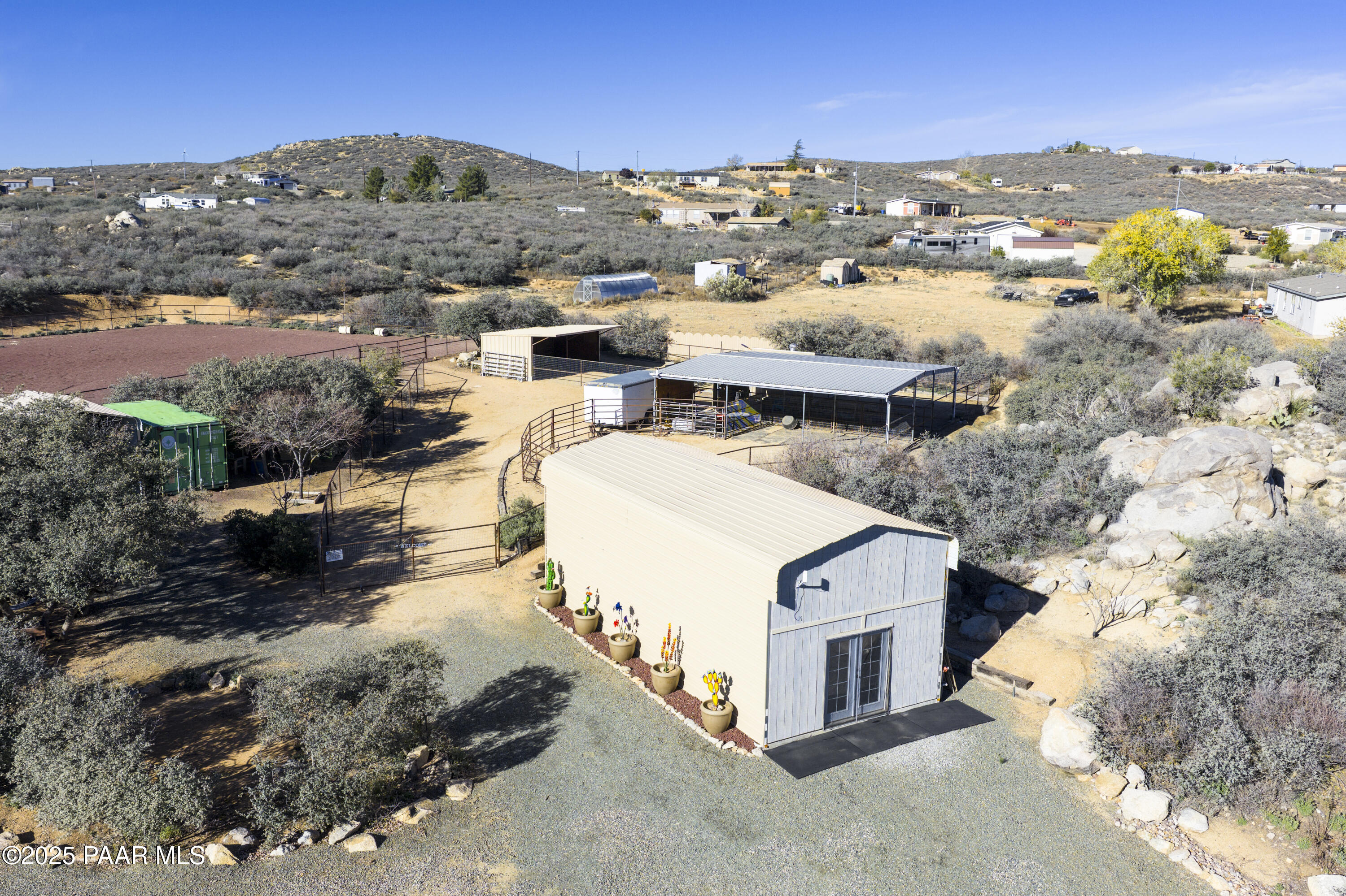 760 Yarber Wash Road Dewey, AZ 86327 - Photo 33 of 66 an aerial view of residential houses with outdoor space
