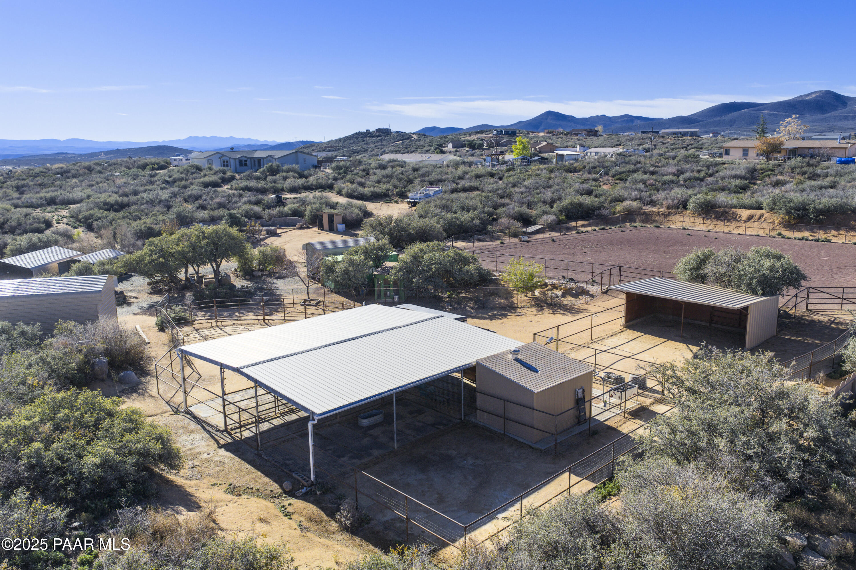 760 Yarber Wash Road Dewey, AZ 86327 - Photo 35 of 66 an aerial view of a house with a mountain view