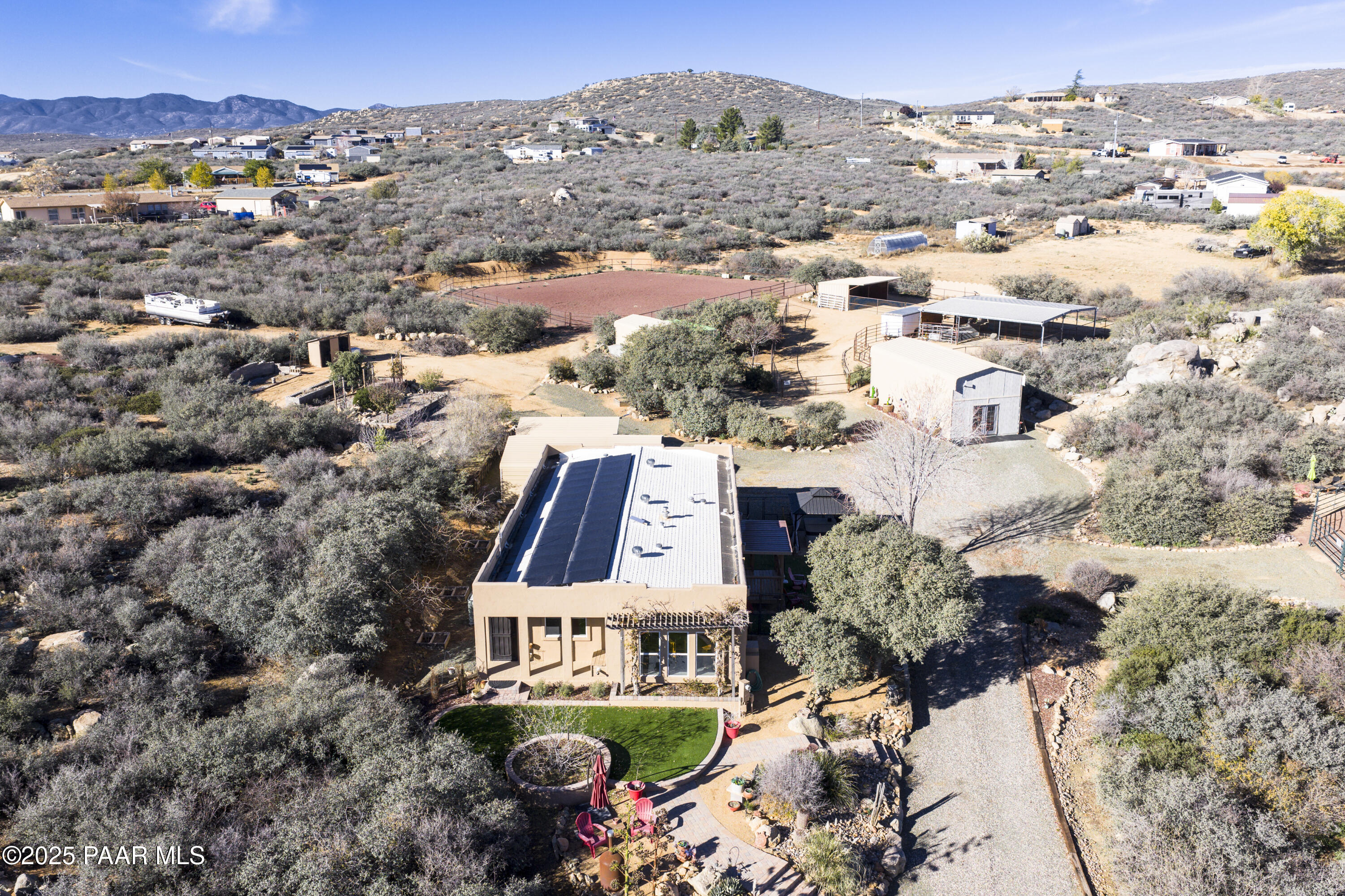 760 Yarber Wash Road Dewey, AZ 86327 - Photo 45 of 66 an aerial view of multiple house