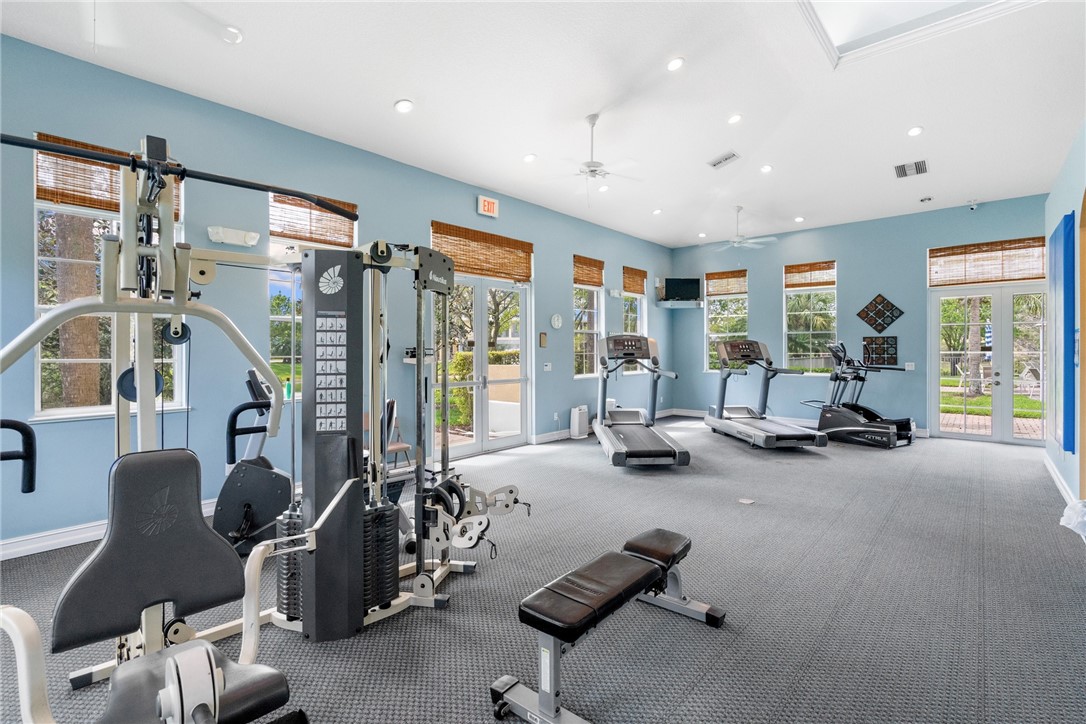4565 Bridgepointe Way, Unit 142 Vero Beach, FL 32967 - Photo 33 of 36 a view of a room with gym equipment
