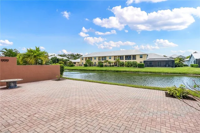 a view of a terrace with a garden