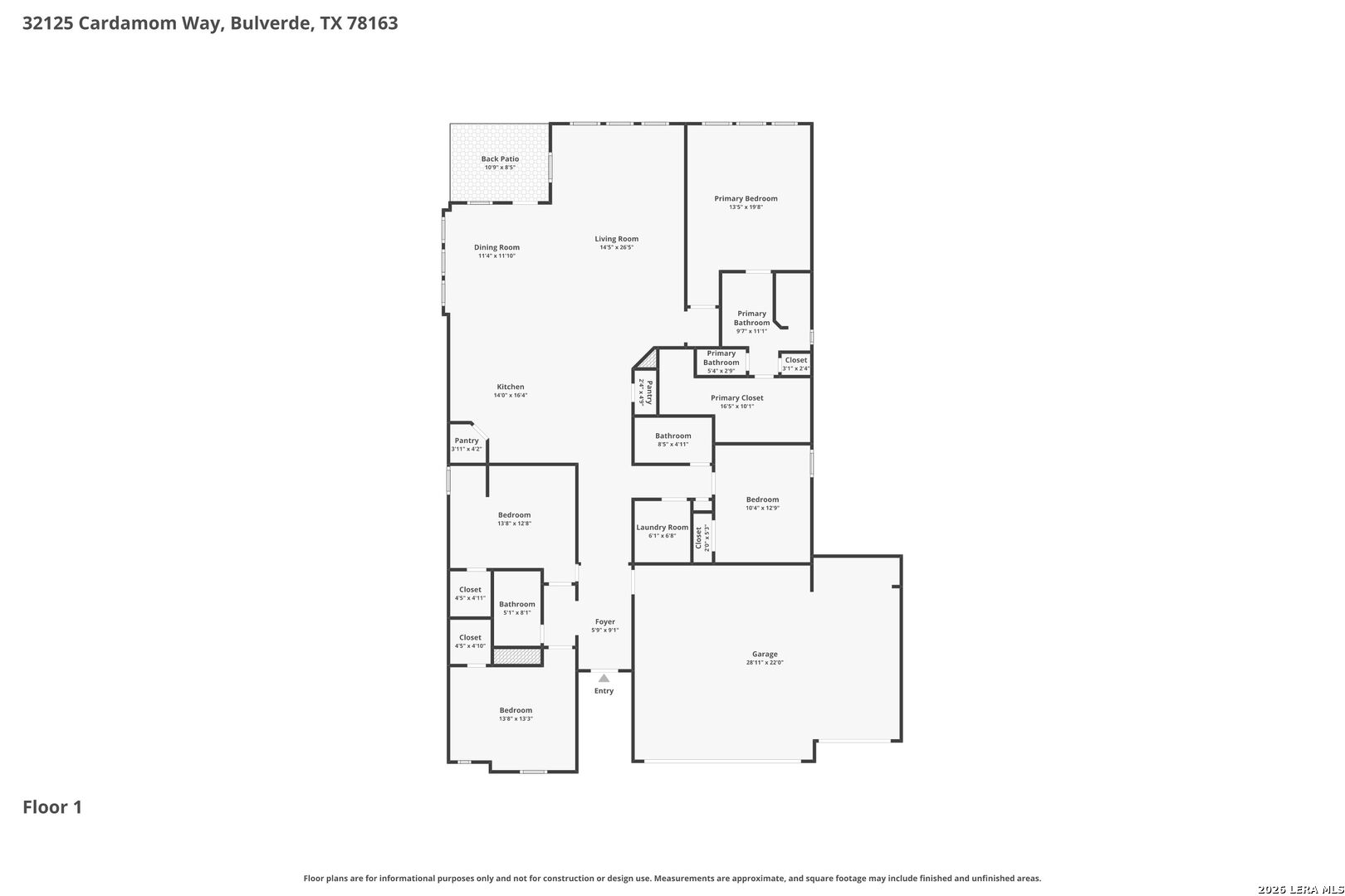 32125 Cardamom Way Bulverde, TX 78163 - Photo 32 of 32 a picture of a floor plan