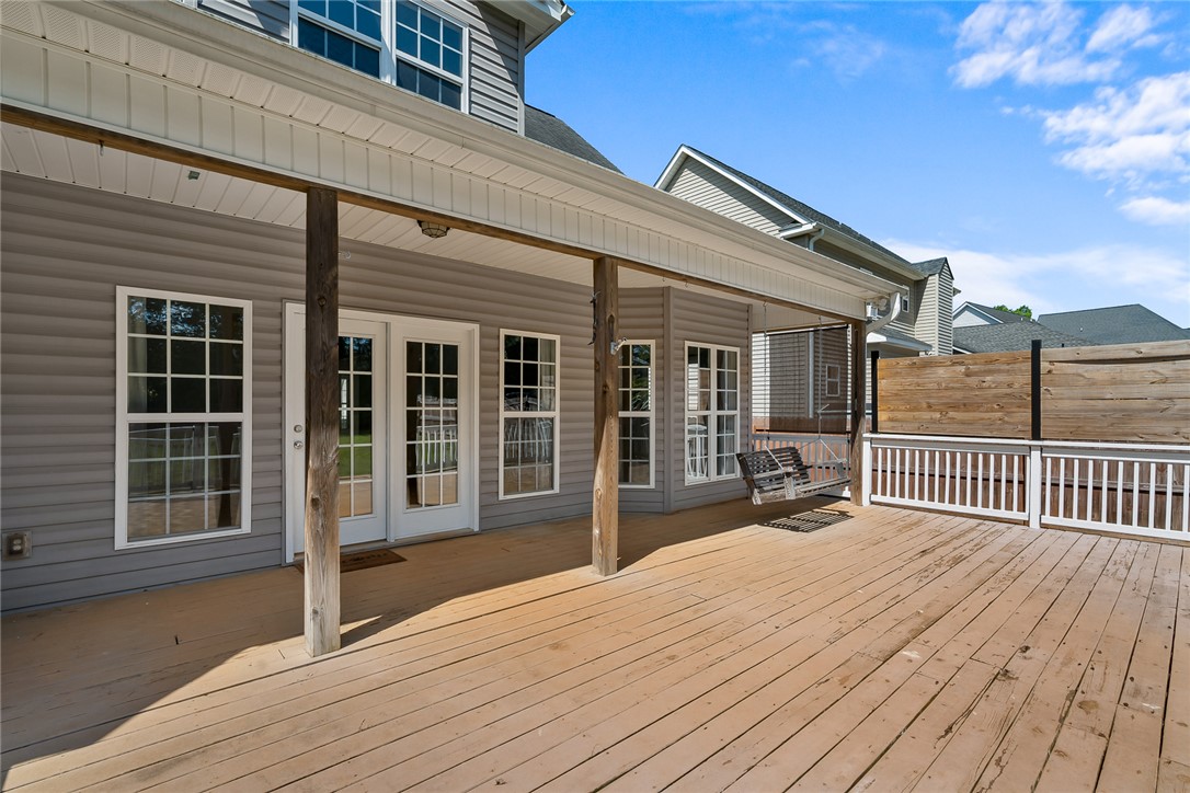225 Streams Way Anderson, SC 29625 - Photo 43 of 50 This spacious deck offers abundant room for outdoor living and entertaining.