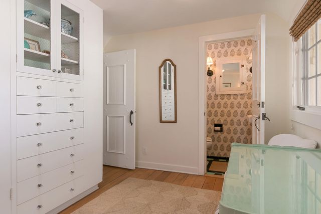a view of a bathroom with closet