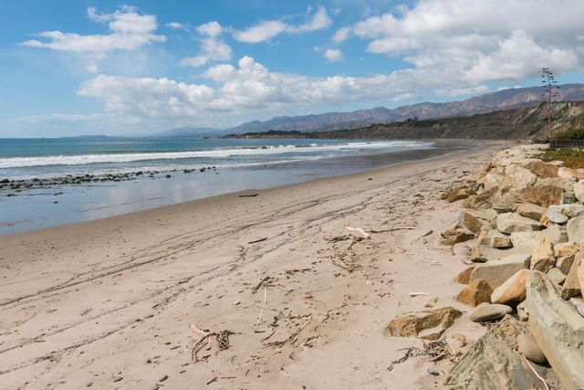 a view of beach and ocean