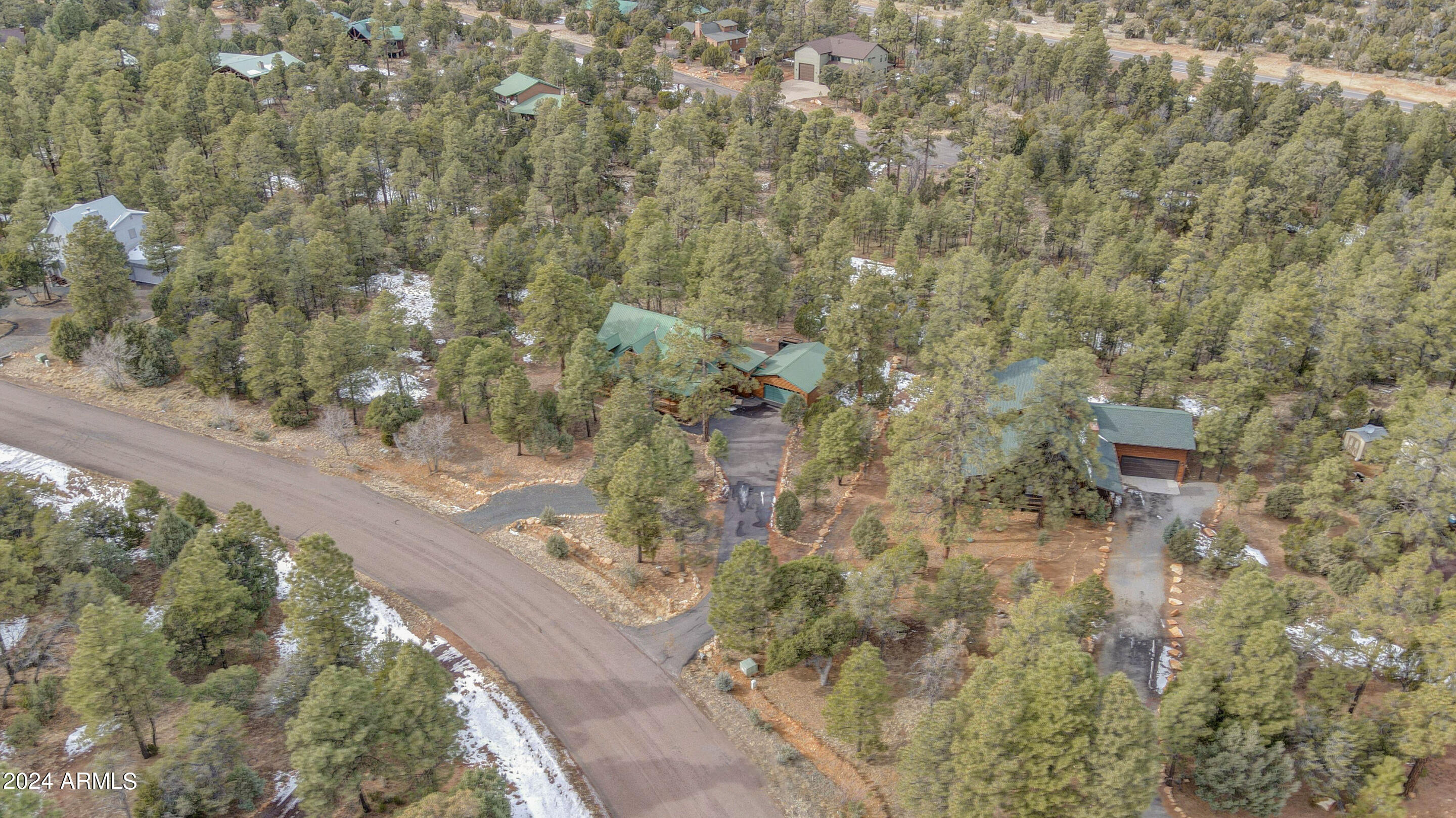 1534 Mainline Road Heber, AZ 85928 - Photo 36 of 40 Drone shot 1 showing greenbelt behind