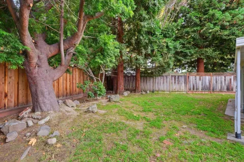 a backyard of a house
