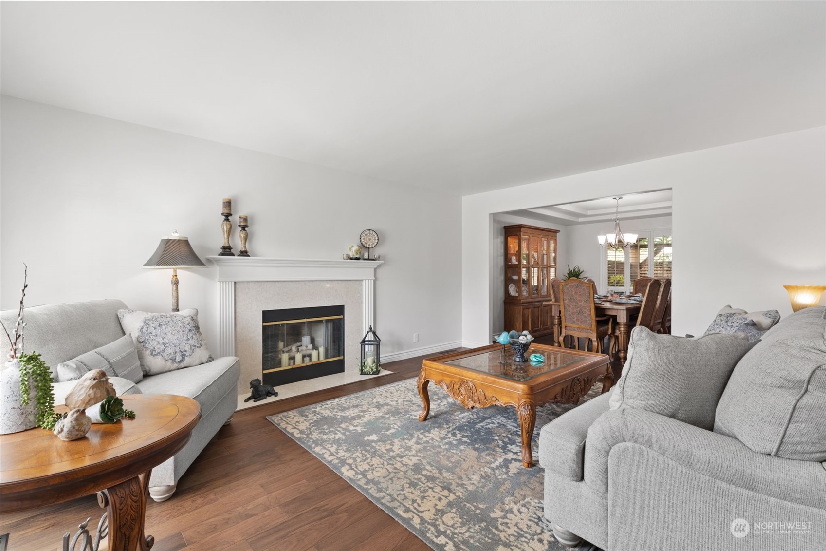 5122 Northeast 17th Street Renton, WA 98059 - Photo 14 of 35 a living room with furniture and a fireplace