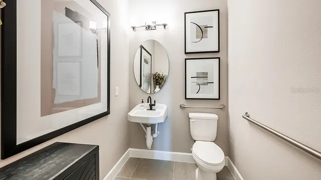 a view of a hallway with seating area