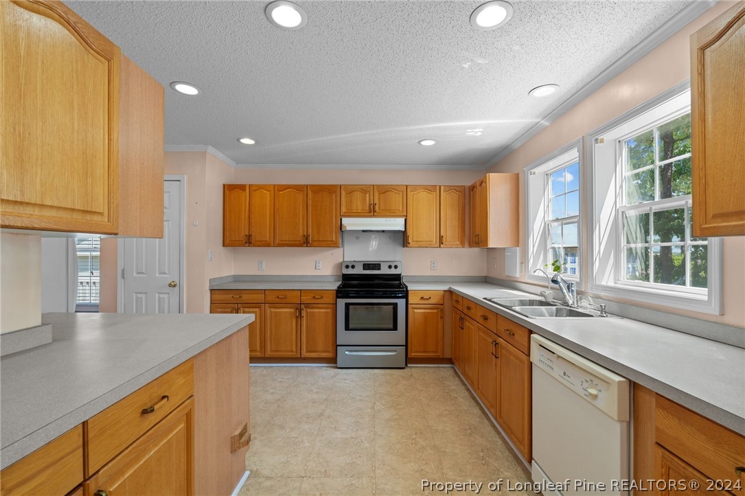 140 Ridge View Drive Cameron, NC 28326 - Photo 12 of 42 a kitchen with stainless steel appliances a stove sink and cabinets
