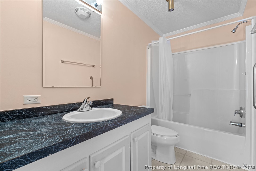 140 Ridge View Drive Cameron, NC 28326 - Photo 31 of 42 a bathroom with a granite countertop sink toilet and shower