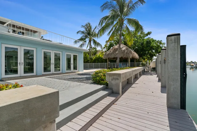 a view of a garden with a bench