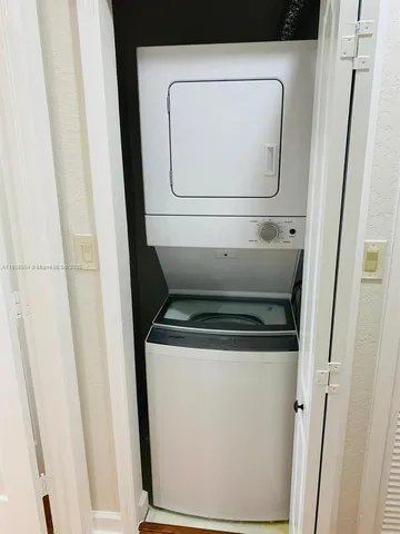 a close up view of washer and dryer