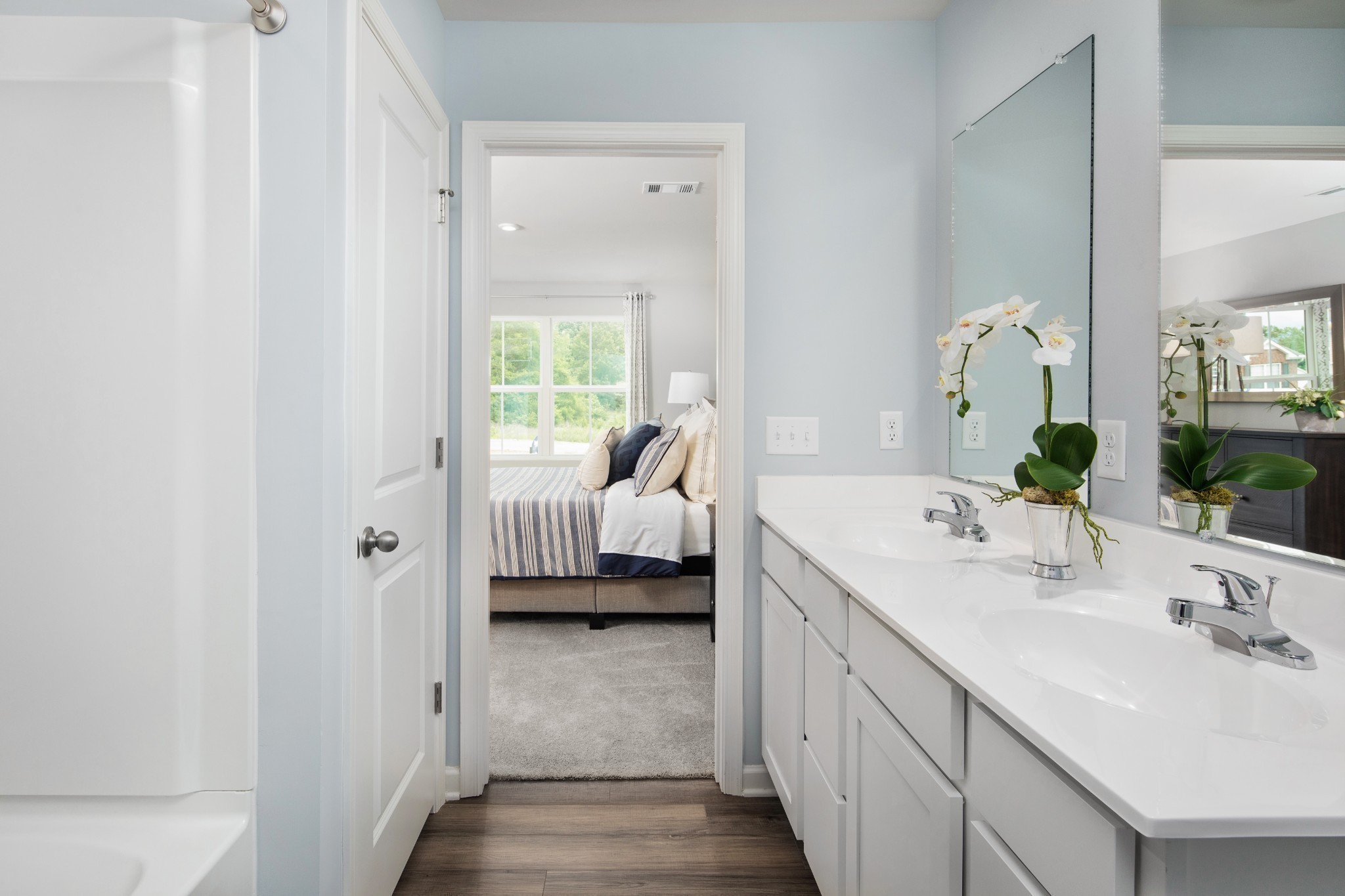 637 Woodall Ridge Drive Lebanon, TN 37090 - Photo 7 of 14 a en suite bathroom with a double vanity sink and a mirror