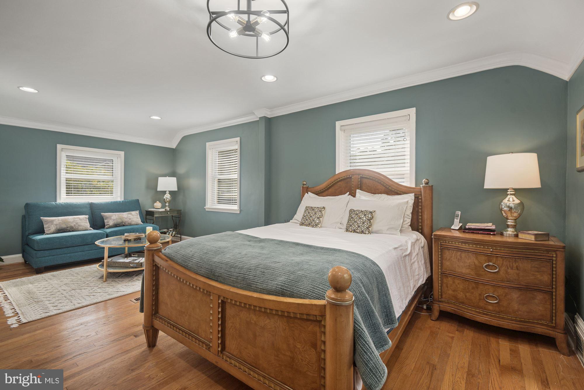 205 West Cameron Road Falls Church, VA 22046 - Photo 3 of 36 Large Primary Bedroom with lovely sitting area