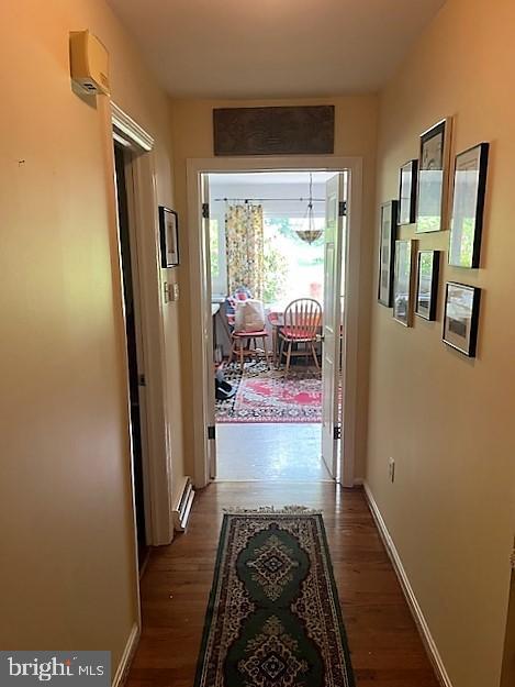51 Moore Lane Falling Waters, WV 25419 - Photo 9 of 47 a hallway with wooden floor a rug and front door