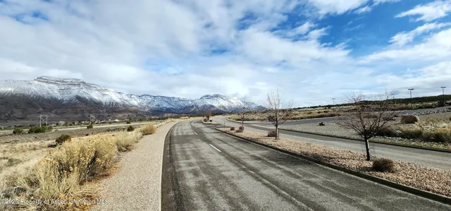 a view of a dry yard with wooden fence