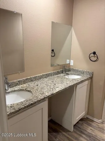 a utility room with cabinets