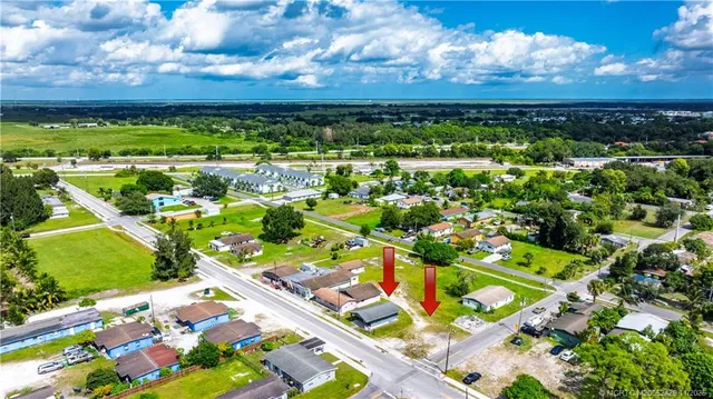 a view of a garden with an outdoor space