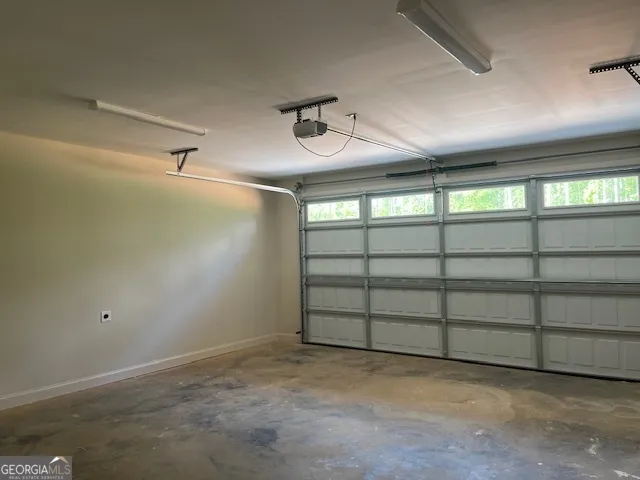 a view of a garage