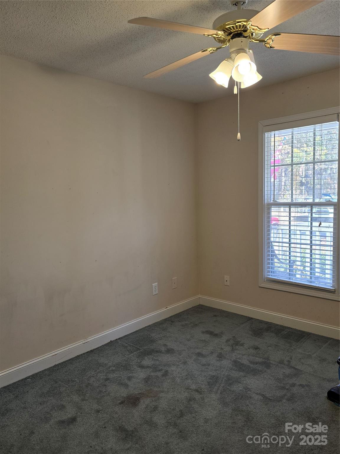 462 Cress Loop Road Salisbury, NC 28147 - Photo 30 of 48 an empty room with a chandelier fan and windows