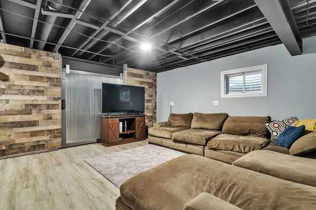 a view of a storage and utility room