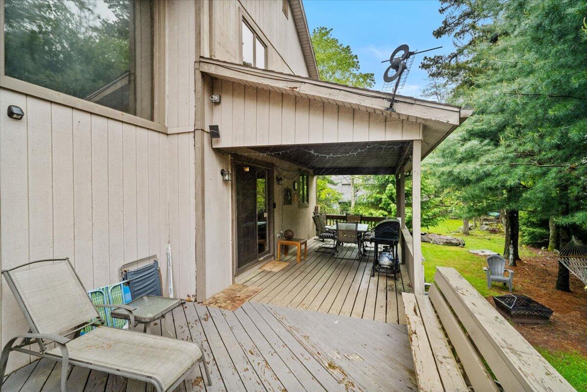 52 Hickory Road Lake Harmony, PA 18624 - Photo 28 of 36 a view of two chairs in the balcony