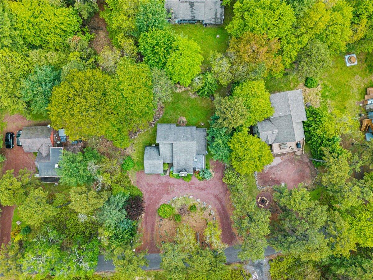 52 Hickory Road Lake Harmony, PA 18624 - Photo 30 of 36 an aerial view of a house with a yard