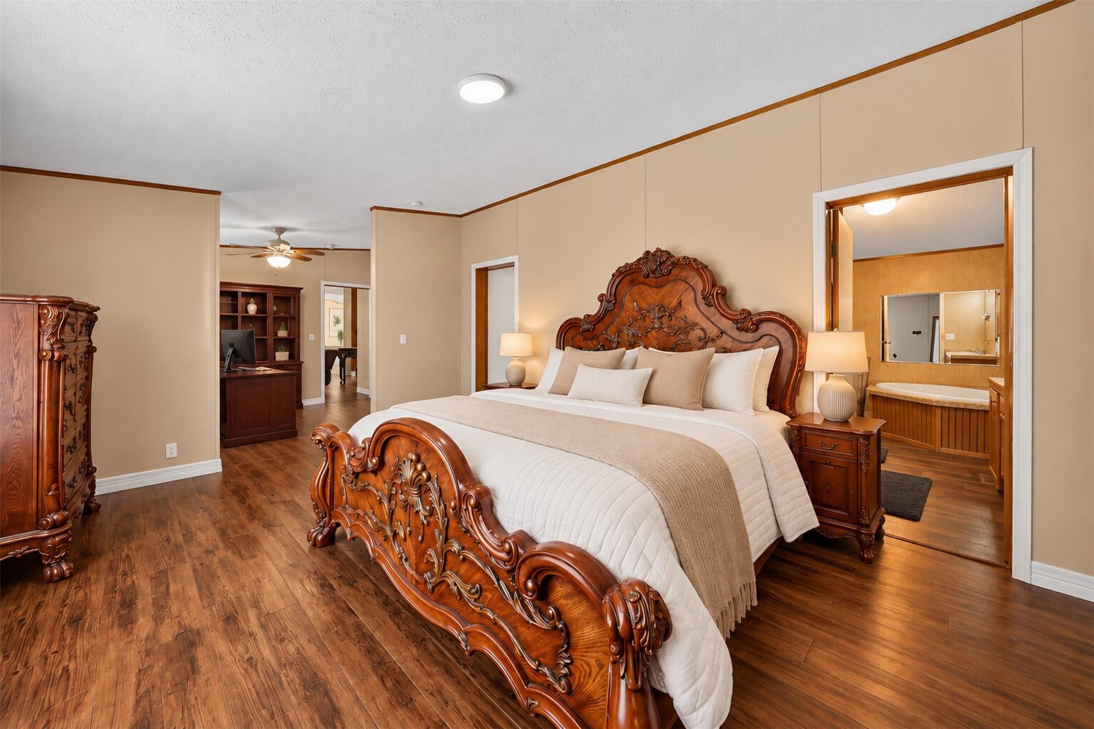 2581 Mann Road Conroe, TX 77303 - Photo 17 of 32 Virtually staged bedroom highlighting its generous size and flexible layout.