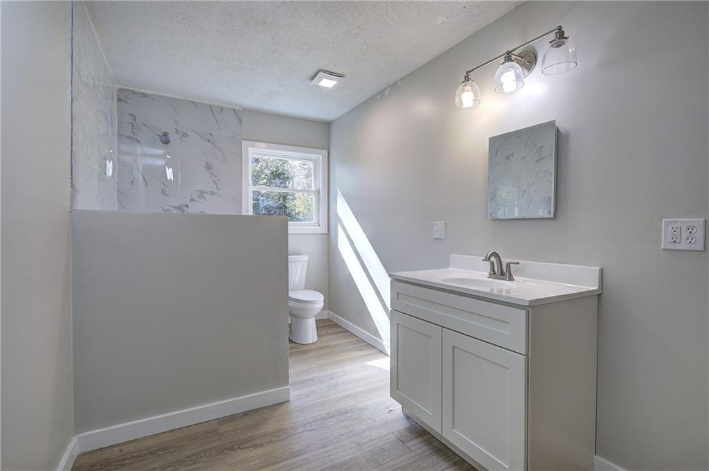 76 Morning Dew Lane Clayton, GA 30525 - Photo 5 of 28 a bathroom with a sink a toilet and mirror