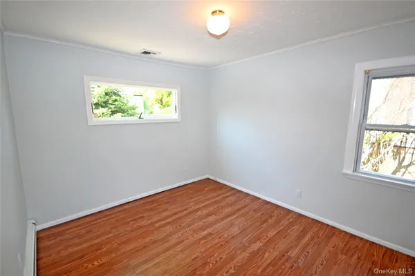 an empty room with a window
