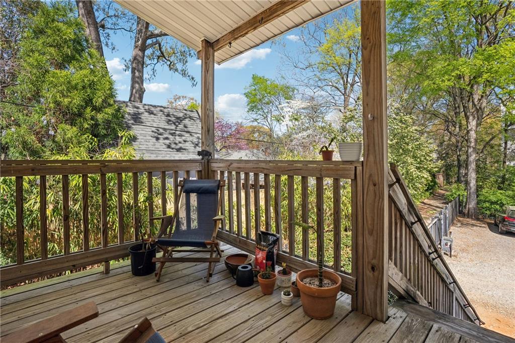 737 Barnett Street Northeast, Unit C4 Atlanta, GA 30306 - Photo 16 of 24 a view of a two chairs in the balcony