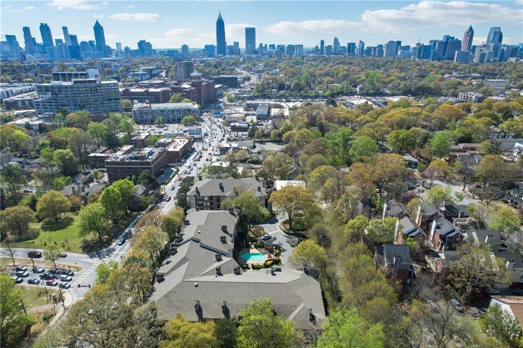 737 Barnett Street Northeast, Unit C4 Atlanta, GA 30306 - Photo 21 of 24 an aerial view of a city