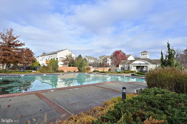 a view of a park with slide